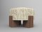 Cassette Pouf in Outside Talea Linen Fabric and Smoked Oak by Alter Ego for Collector 1