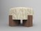Cassette Pouf in Outside Talea Linen Fabric and Smoked Oak by Alter Ego for Collector, Image 1