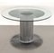 Italian Pedestal Dining Table in Chrome and Glass by Verner Panton, 1970s, Image 13