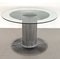 Italian Pedestal Dining Table in Chrome and Glass by Verner Panton, 1970s 15