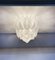 Murano Ceiling Lamp in Frosted Carved Glass Leaves, 1990 5