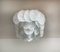 Murano Deckenlampe aus Geschnitztem Milchglas, 1990 4