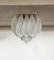 Murano Ceiling Lamp in Frosted Carved Glass Leaves, 1990, Image 1