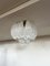 Murano Ceiling Lamp in Frosted Carved Glass Leaves, 1990 3
