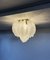 Murano Ceiling Lamp in Frosted Carved Glass Leaves, 1990 9