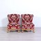 Venetian Baroque Style Armchairs in Damascus Fabric, 1940s, Set of 2 2