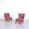 Venetian Baroque Style Armchairs in Damascus Fabric, 1940s, Set of 2 7