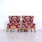 Venetian Baroque Style Armchairs in Damascus Fabric, 1940s, Set of 2 1