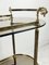 Mid-Century Oval Trolley in Brass and Smoking Glass, 1950s 3