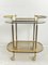 Mid-Century Oval Trolley in Brass and Smoking Glass, 1950s, Image 2