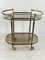 Mid-Century Oval Trolley in Brass and Smoking Glass, 1950s, Image 5