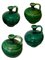 Jarras españolas de cerámica verde, España, años 70. Juego de 4, Imagen 1