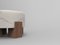 Cassette Pouf in Outside Tarim Grey Fabric and Smoked Oak by Alter Ego for Collector, Image 2