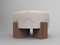 Cassette Pouf in Outside Tarim Grey Fabric and Smoked Oak by Alter Ego for Collector 1