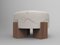 Cassette Pouf in Outside Tarim Grey Fabric and Smoked Oak by Alter Ego for Collector, Image 1