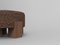 Cassette Pouf in Outside Tricot Brown Fabric and Smoked Oak by Alter Ego for Collector, Image 2