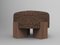 Cassette Pouf in Outside Tricot Brown Fabric and Smoked Oak by Alter Ego for Collector 1