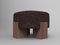 Cassette Pouf in Outside Tricot Dark Brown Fabric and Smoked Oak by Alter Ego for Collector, Image 1