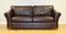 Abbey Two-Seater Sofa in Brown Leather from Marks & Spencer, Image 1