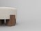 Cassette Pouf in Outside Tricot Off White Fabric and Smoked Oak by Alter Ego for Collector, Image 2