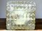 Large Mid-Century Square Clear Bubble Glass Flush Mount Lamp, 1970s 1