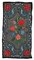 Tapis Crocheté Antique Gris et Floral, États-Unis, 1920s 1