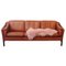 Dänisches Vintage 3-Sitzer Sofa aus Büffelleder von Mobelfabrik 7