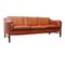 Vintage Danish 3-Seater Sofa in Buffalo Leather from Mobelfabrik 1