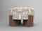 Cassette Pouf in Douce Folie Grége Fabric and Smoked Oak by Alter Ego for Collector 1