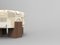 Cassette Pouf in Hymne Beige Fabric and Smoked Oak by Alter Ego for Collector 2