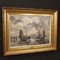 Emile Lammers, Paesaggio marino con barche, 1960, Olio su tela, con cornice, Immagine 11