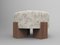 Cassette Pouf in Brink Graphite Ivory Fabric and Smoked Oak by Alter Ego for Collector 1