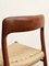 Mid-Century Model 75 Chairs in Teak by Niels O. Møller for J.L. Moller, 1950, Set of 4, Image 9