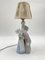 Table Lamp with Porcelain Foot in Shape a Kissing Lover from Heubach Brothers, Germany, 1920s 1