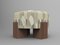 Cassette Pouf in District Alabaster Fabric and Smoked Oak by Alter Ego for Collector 1