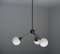 Lampada da soffitto vintage in ottone a tre luci, Italia, anni '50, Immagine 2