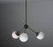Lampada da soffitto vintage in ottone a tre luci, Italia, anni '50, Immagine 4
