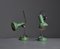 Vintage Green Table Lamps with Steel Details, 1970s, Set of 2, Image 6
