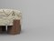 Cassette Pouf in Graffito Linen Onyx Fabric and Smoked Oak by Alter Ego for Collector 3