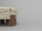 Cassette Pouf in Graffito Linen Onyx Fabric and Smoked Oak by Alter Ego for Collector, Image 3