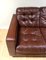 Chesterfield Style Brown Leather 2-Seater Sofa in the style of Knoll, Image 6