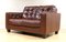 Chesterfield Style Brown Leather 2-Seater Sofa in the style of Knoll 5