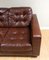 Chesterfield Style Braunes Leder 2-Sitzer Sofa im Stil von Knoll 7