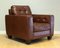 Chesterfield Style Brown Leather Armchair in the style of Knoll, Image 3