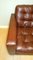 Chesterfield Style Brown Leather Armchair in the style of Knoll, Image 8