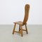 Brutalist Dining Chair in Oak by De Puydt, 1970s, Set of 4 6