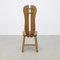 Brutalist Dining Chair in Oak by De Puydt, 1970s, Set of 4, Image 5