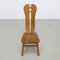 Brutalist Dining Chair in Oak by De Puydt, 1970s, Set of 4, Image 7