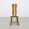 Brutalist Dining Chair in Oak by De Puydt, 1970s, Set of 4 3