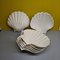 Coquilles Biscuit Vintage en Porcelaine, 1920s, Set de 7 1